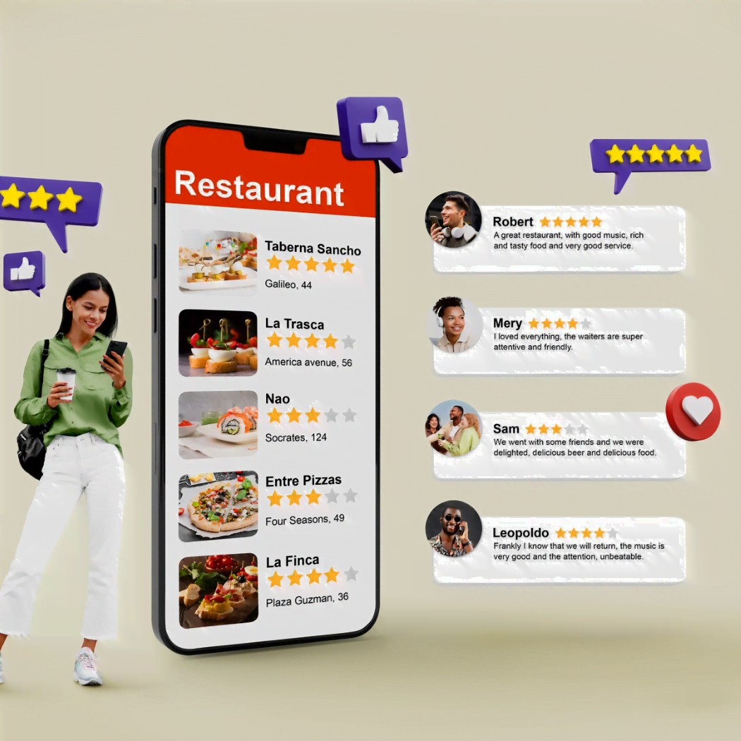 smart review system integrated with restaurant loyalty solution - get 5 star ratings for your restaurant online